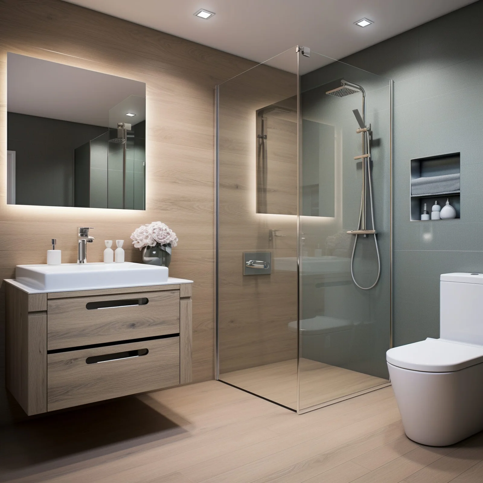 Modernes Badezimmer als Beispiel für Sanitärarbeiten von Alka